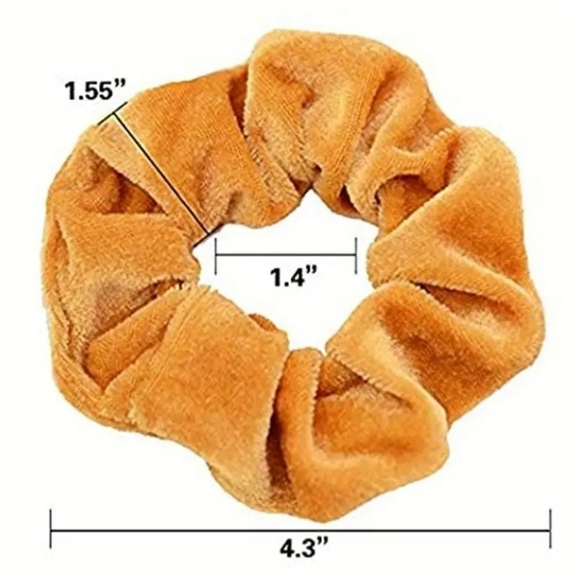 4 FOR $16 🔥 Pink  Velvet Scrunchie hair tie - Picture 3 of 5